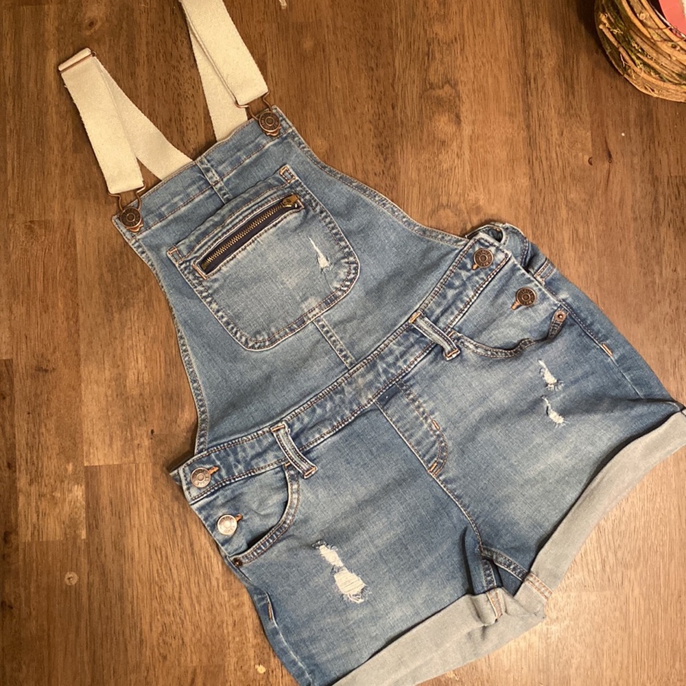 Justice denim overalls EUC size 14